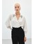 Aksesuar Detaylı Bodysuit Bluz - Bej 2