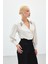 Aksesuar Detaylı Bodysuit Bluz - Bej 4