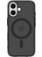 iPhone 16 ile Uyumlu ince MagSafe Kılıf Ultra Hybrid T Force Kamera Butonu Sararma Karşıtı DuraClear™ Hava Kanalı Teknolojisi™ Askeri Sınıf Koruma MagFit Frost Black Mat Kapak - ACS09074 1