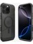 iPhone 16 Pro ile Uyumlu ince MagSafe Kılıf Ultra Hybrid T Force Kamera Butonu Sararma Karşıtı DuraClear™ Hava Kanalı Teknolojisi™ Askeri Sınıf Koruma MagFit Frost Black Mat Kapak - ACS09072 7