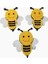 Keçe Sarı Arı Figürü 10 Adet 6 cm 1