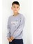 Erkek Çocuk Sweatshirt Motivasyon Temalı 8-12 Yaş, Gri 1