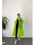 Kadın Yeşil Çıt Çıt Detay Şeffaf Yağmurluk 1