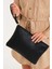 Simfa Siyah Kapitone Deri Clutch El Çantası 10