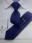 Lacivert Kendinden Desenli Slim Kravat 1
