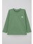 Erkek Çocuk Uzun Kollu Tişört Cool Yazı Armalı Cepli 4-8 Yaş, Mint Yeşili 1