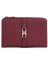 Kadın Iki Katlı Metal Tokalı Cüzdan - Bordo 1