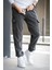 Dasser Paçası ve Beli Lastikli Slim Fit Likralı Kot Kargo Pantolon 4