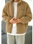 Oversize Peluş Tam Fermuarlı Sweatshirt Peluş Içi Polarlı Sherpa Kumaş Sweatshirt 1