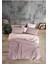 Lila Renkli 4 Katlı Muslin %100 Pamuk Çift Kişillik Yatak Örtüsü/pike 230X250 cm Battal Boy 4