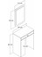 Lizbon Mini Aynalı Makyaj Masası Dresuar - Ceviz / Siyah Mermer 5