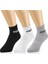 3 Çift Kısa Konçlu Tenis Spor Çorabı Asorti Paket 6