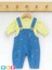 M.Ç Family Store Kiz Çocuk Jean Salopet 2' Li Kot Tulum Takim 1
