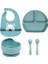 Mint Silikon Beslenme Seti 4lü BPA İçermez, Kırılmaz ve Ergonomik Tasarımlı 1