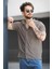 Laend Slim Fit Esnek Likralı Kısa Kol Hakim Yaka Erkek Gömlek 2
