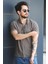 Laend Slim Fit Esnek Likralı Kısa Kol Hakim Yaka Erkek Gömlek 3