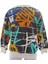 Erkek Çocuk Siyah Sweatshirt Neon Baskılı Pamuklu Kumaş Rahat Kalıp 6