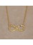 Gus Silver 925 Ayar Altın Renkli Sonsuzluk Kolye Zirkon Taşlı Kadın Aksesuar 3