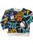 Erkek Çocuk Siyah Sweatshirt Neon Baskılı Pamuklu Kumaş Rahat Kalıp 6