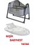 Btrend Babynest Yatak ve Yastık+ Cep Hediyeli Sallanır Sepet Beşik Bebek Beşiği Hamak 2 Li Set 1