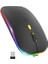 Ekru Kablosuz Wireless 2.4g Bluetooth Sessiz Mouse Şarj Edilebilir Ergonomik Tasarımlı Rgb Renkli 6