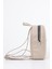Krem Mini Kadın Sırt Çantası Suni Deri Düz Desenli Basic Koleksiyon 3