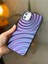 Iphone 11 Uyumlu 3D Aurora Kabartma Mor Renk Geçişli Mat Silikon Kılıf 3