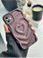 Apple Iphone 11 Uyumlu 3D Mat Kabartma Kalp Desenli Darbe Önleyici Kamera Korumalı Silikon Kılıf 2