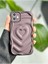 Apple Iphone 11 Uyumlu 3D Mat Kabartma Kalp Desenli Darbe Önleyici Kamera Korumalı Silikon Kılıf 5
