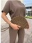 Fermuarlı Hasır Jüt Vegan Clutch Çanta Düz Desenli Kadınlar İçin Basic Koleksiyon 1