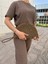 Fermuarlı Hasır Jüt Vegan Clutch Çanta Düz Desenli Kadınlar İçin Basic Koleksiyon 5