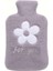 Sıcak Su Torbası Peluş Papatya Desenli Gri 21X13,5X2CM 500 ml 2