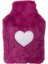 Sıcak Su Torbası Peluş Kalpli,koyu Pembe Termofor 27X17X2CM 1 Litre 2