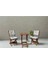 By Utkan Keskin Minderli Balkon Bahçe Mutfak 3lü Bistro Set Katlanır Masa Sandalye 50*50 Krem 2