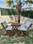 By Utkan Keskin Minderli Balkon Bahçe Mutfak 3lü Bistro Set Katlanır Masa Sandalye 50*50 Krem 6