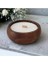Ahşap Mumlukta Lavanta Kokulu %100 Doğal Soya Mum (9 Cm) 3