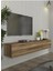 Cercei Tv Ünitesi Modern Tasarım, Geniş Ekran Uyumlu, Raflı ve Geniş Alanlı Tv Sehpası 180 cm Ceviz 1