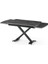 Diamond Açılır Masa Takımı – Siyah Mermer - Siyah Metal Ayak, 4 Sandalyeli, 80X120/180 cm 4
