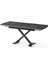 Diamond Açılır Masa Takımı – Siyah Mermer - Siyah Metal Ayak, 4 Sandalyeli, 80X120/180 cm 5