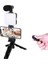 Telefon Tutucu LED Işıklı Kumandalı Mikrofon Telefon Vlog Video Kayıt 1