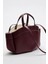 Bordo Shopper Kadın Tote El ve Omuz Askılı Çantası 1