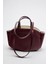 Bordo Shopper Kadın Tote El ve Omuz Askılı Çantası 2