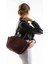 Bordo Shopper Kadın Tote El ve Omuz Askılı Çantası 6