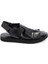 Siyah Hakiki Deri Erkek Sandalet - E24Y1SN56793-A23 3