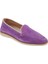 Mor Hakiki Süet Deri Kadın Babet - K24I1AY67347-F48 2