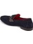 Lacivert Hakiki Süet Deri Erkek Loafer - E24I1AY56787-D44 2