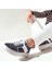 Lacivert Hakiki Süet Deri Erkek Sneaker - E24I1AY56817-D44 1