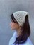 Beyaz Renkli File Model Bandana, El Yapımı Örgü Bandana 1
