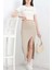 Nakışlı Etekli Takım Bej Beyaz 1