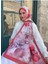 Gül Desen Pamuk Şal Bordo PS73 1
